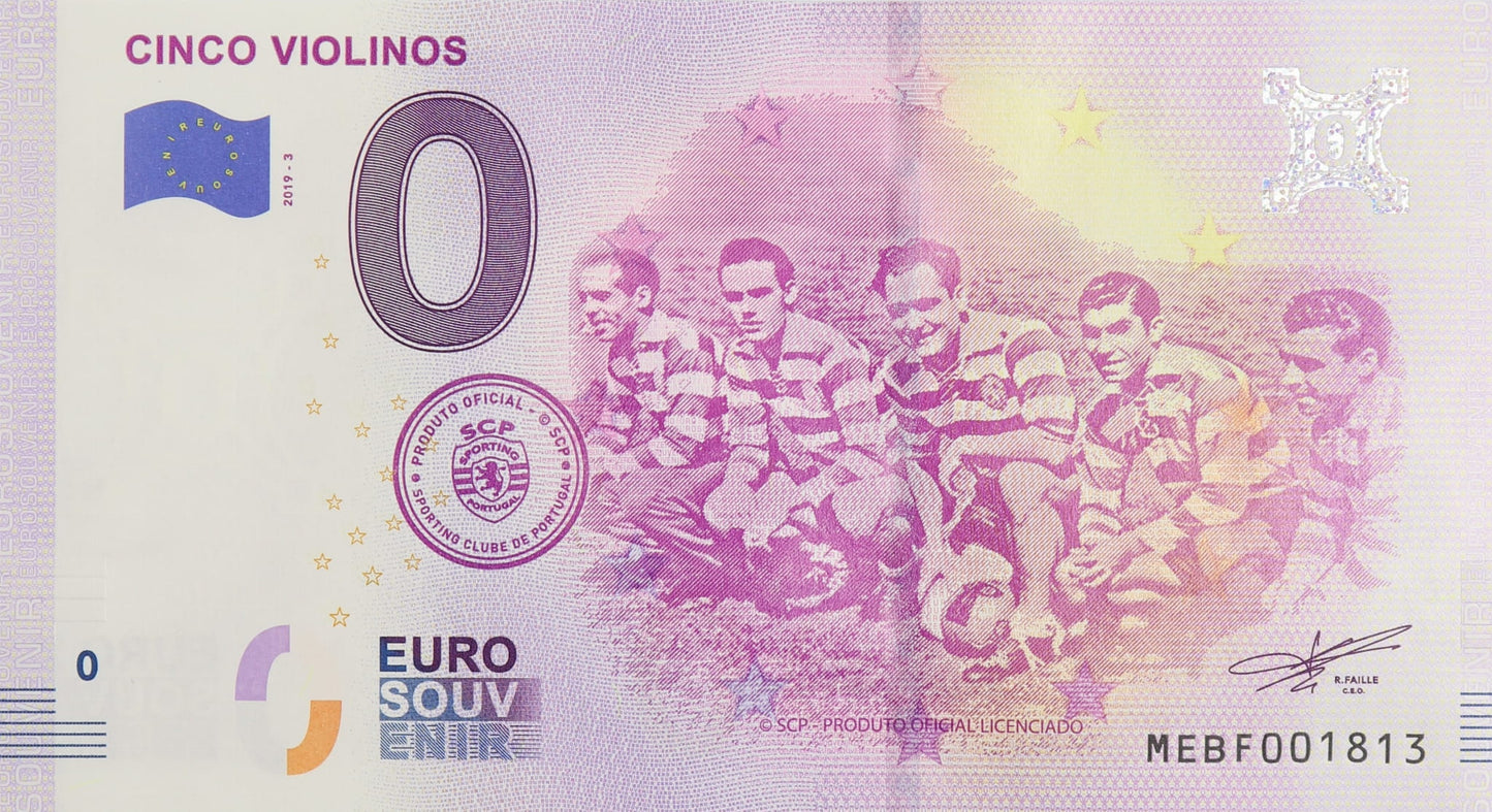 0 Euro - Cinco Violinos - Portugalia - 2019