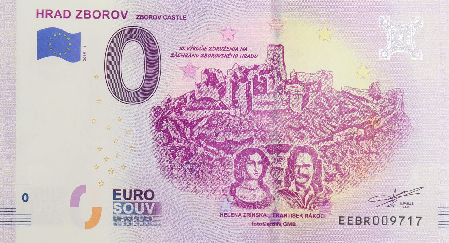 0 Euro - Hrad Zborov - Słowacja 2019