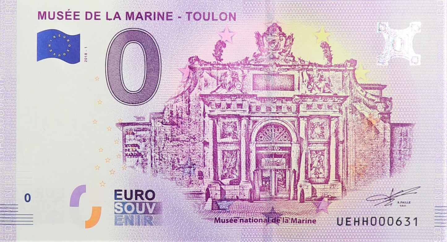 0 Euro - Musee De La Marine - Toulon - Francja - 2018