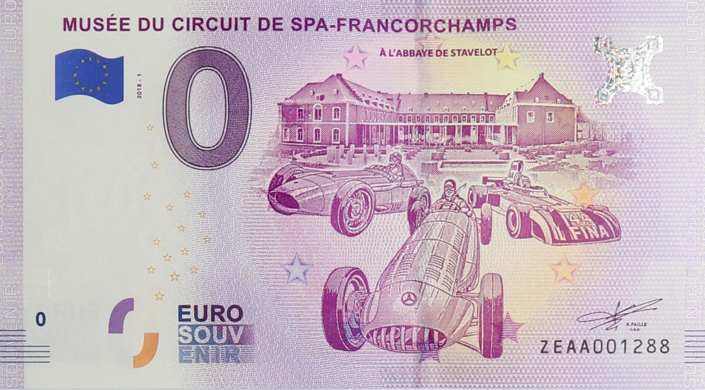 0 Euro - Musee Du Circuit De Spa-Francorchamps - Belgia- 2018
