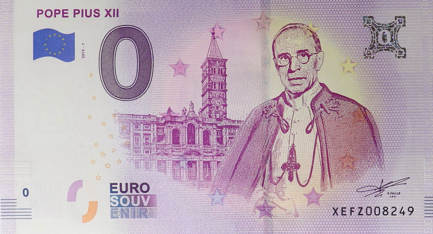 0 Euro - Papież Pius XII - Niemcy- 2019