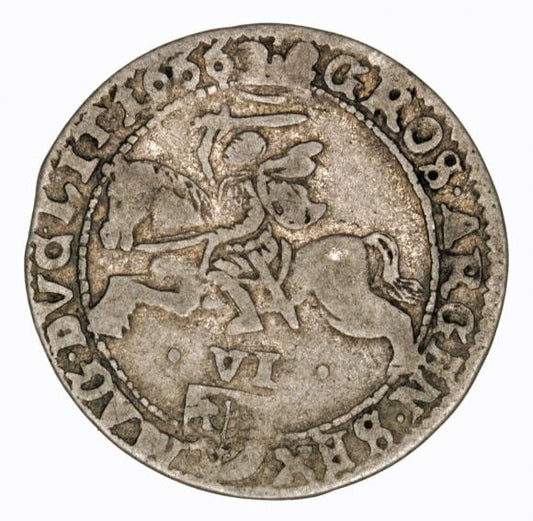 Szóstak 1666 Jan Kazimierz Wilno