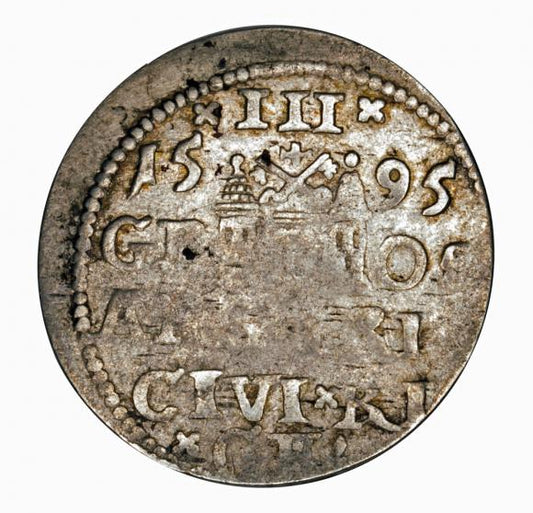 Trojak 1595 Zygmunt III Waza Ryga