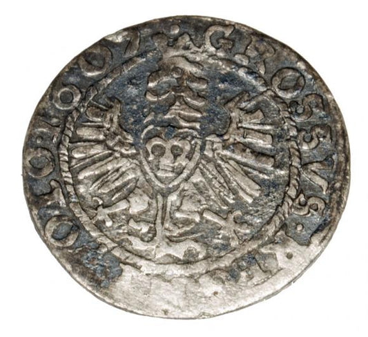 Grosz 1607 Zygmunt III Waza Polska Kraków