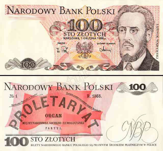Banknot 100 zł 1988 rok