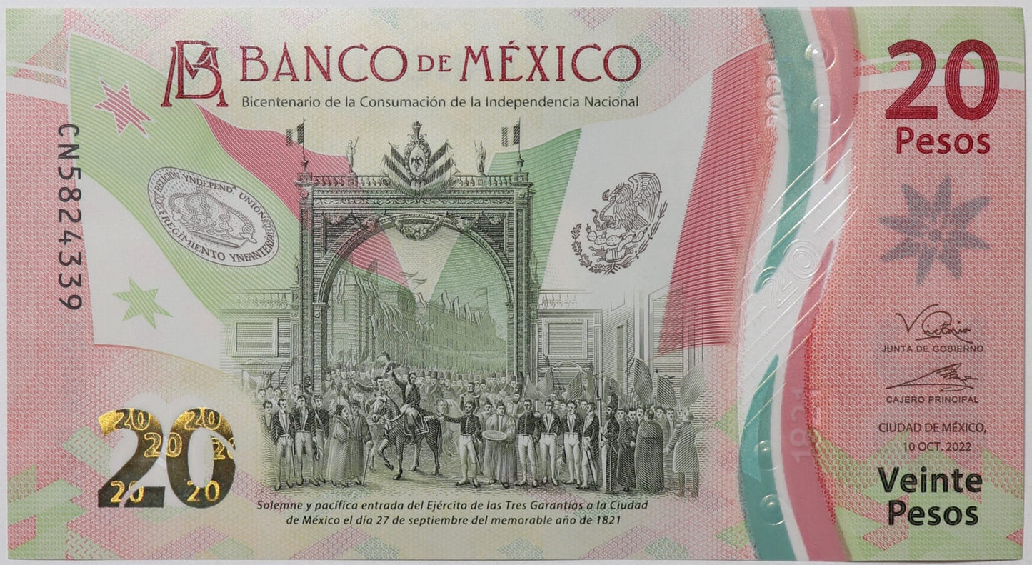 20 Pesos - Meksyk - 2022 rok