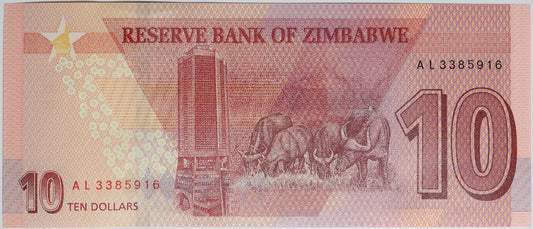 10 Dolarów - Zimbabwe - 2020 rok