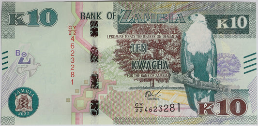 10 Kwacha - Zambia - 2022 rok