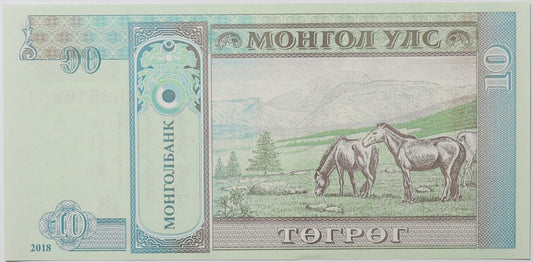 10 Tugrik - Mongolia - 2018 rok
