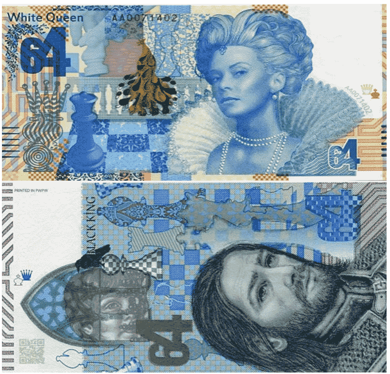 Szachy - banknot testowy PWPW