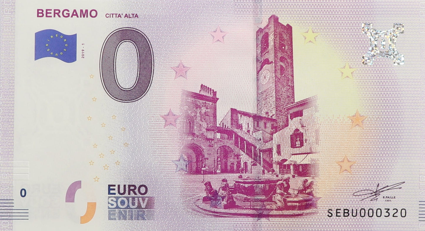 0 Euro - Bergamo Citta' Alta - Włochy - 2019