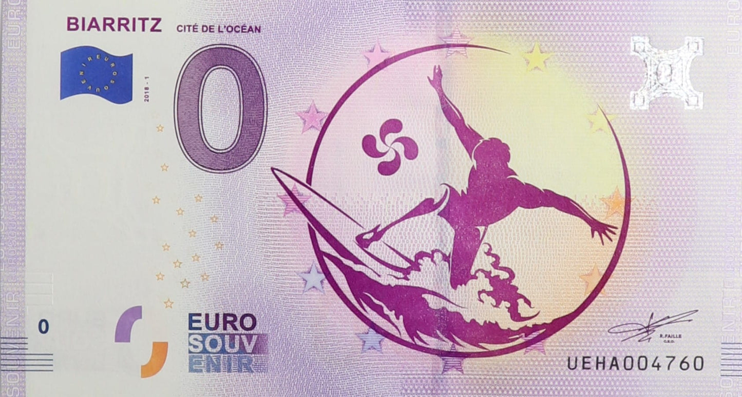 0 Euro - Biarritz  - Francja - 2018