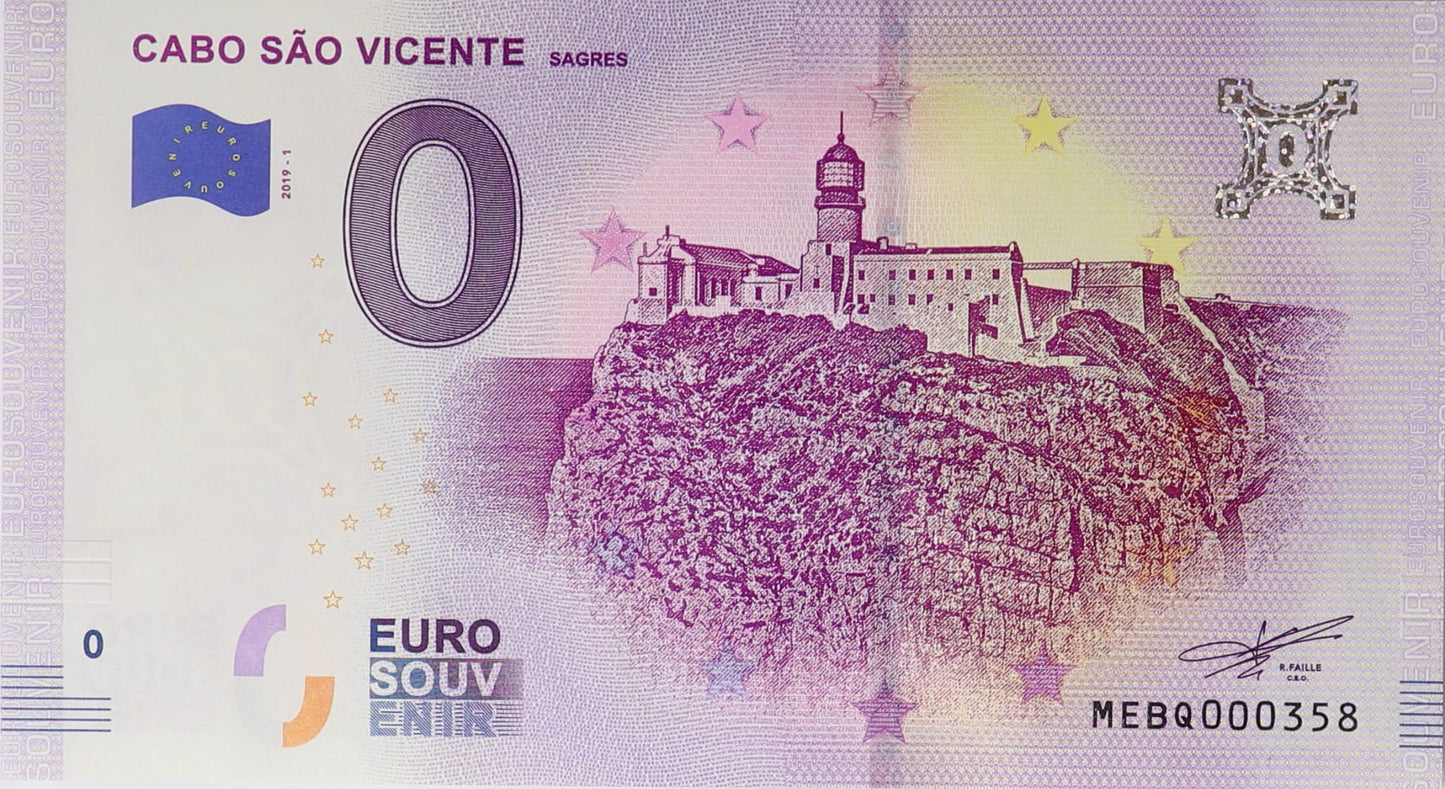 0 Euro - Cabo Sao Vicente - Portugalia - 2019