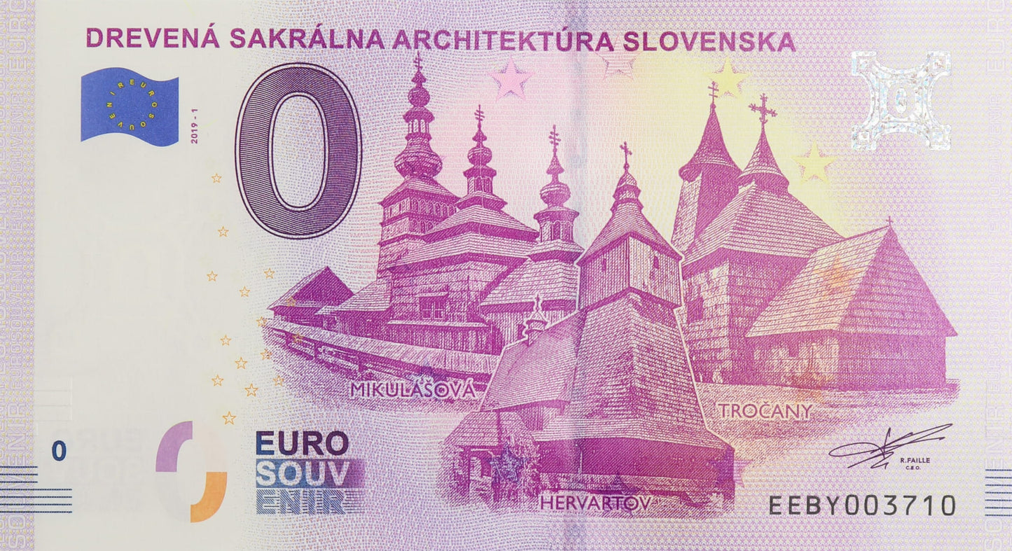 0 Euro - Drevena Sakralna Architektura Slovenska - Słowacja 2019