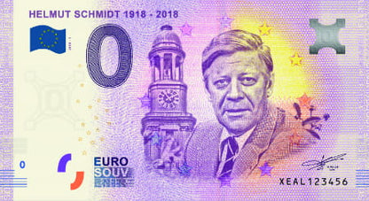 0 Euro - Helmut Schmidt 1918-2018 - Niemcy - 2018