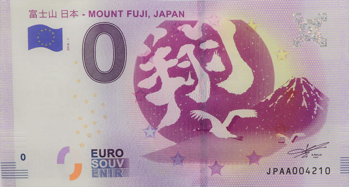 0 Euro - Mount Fuji - Japonia - 2018