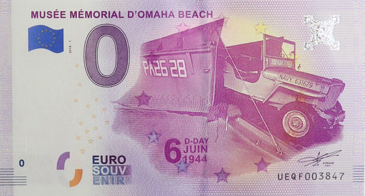 0 Euro - Musee Memorial D'omaha Beach  - Francja - 2018