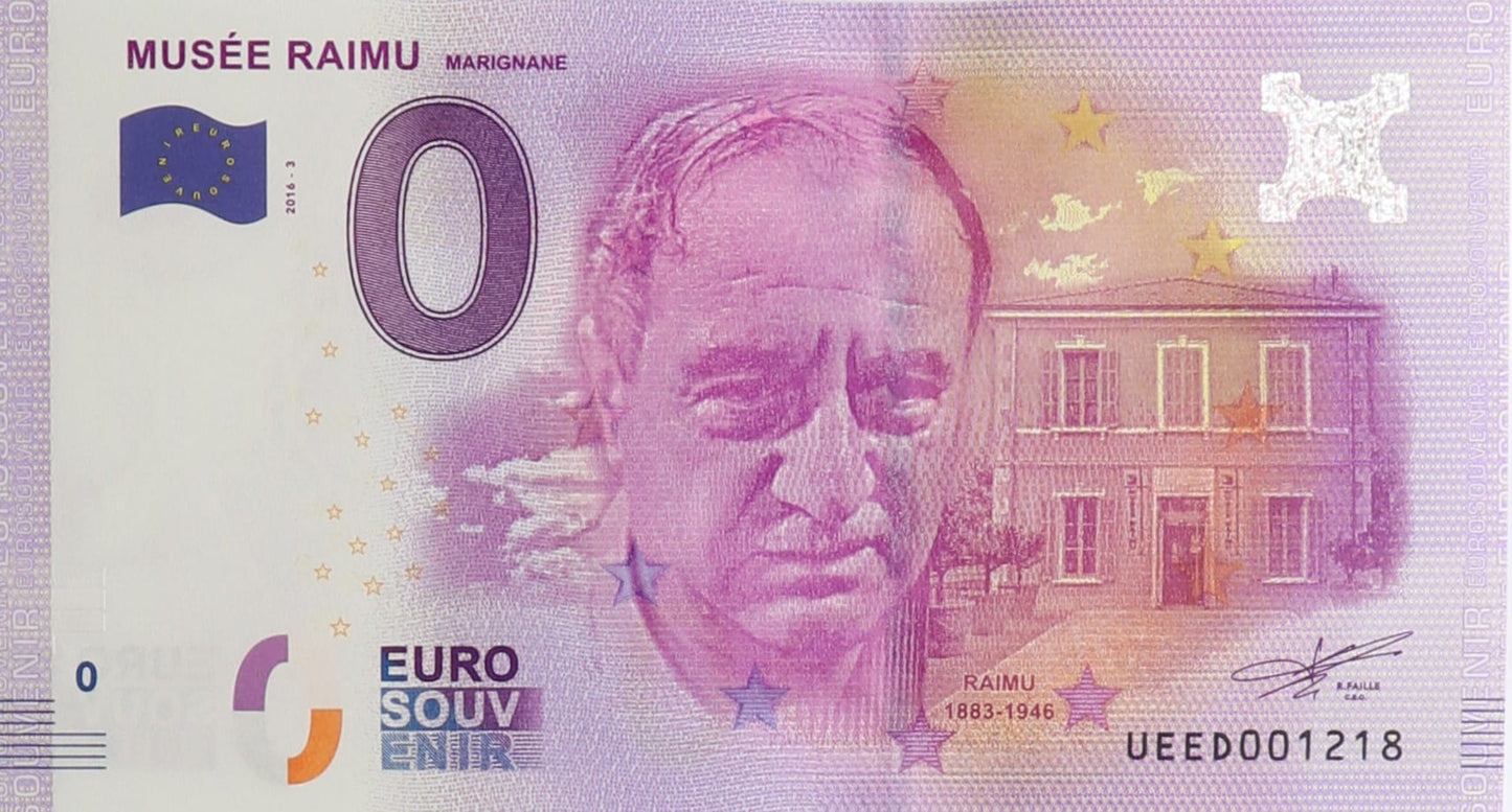 0 Euro - Musee Raimu - Francja- 2016
