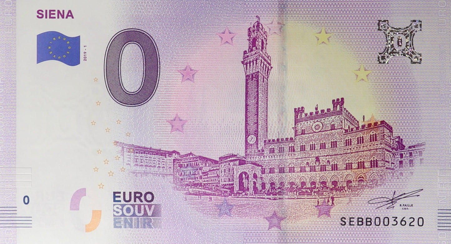 0 Euro - Siena - Włochy - 2019