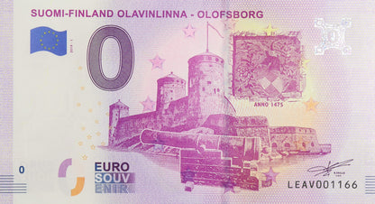 0 Euro - Suomi-Finland Olavinlinna - Olofsborg - Finlandia - 2019