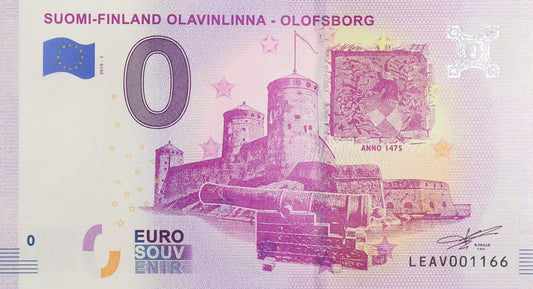 0 Euro - Suomi-Finland Olavinlinna - Olofsborg - Finlandia - 2019