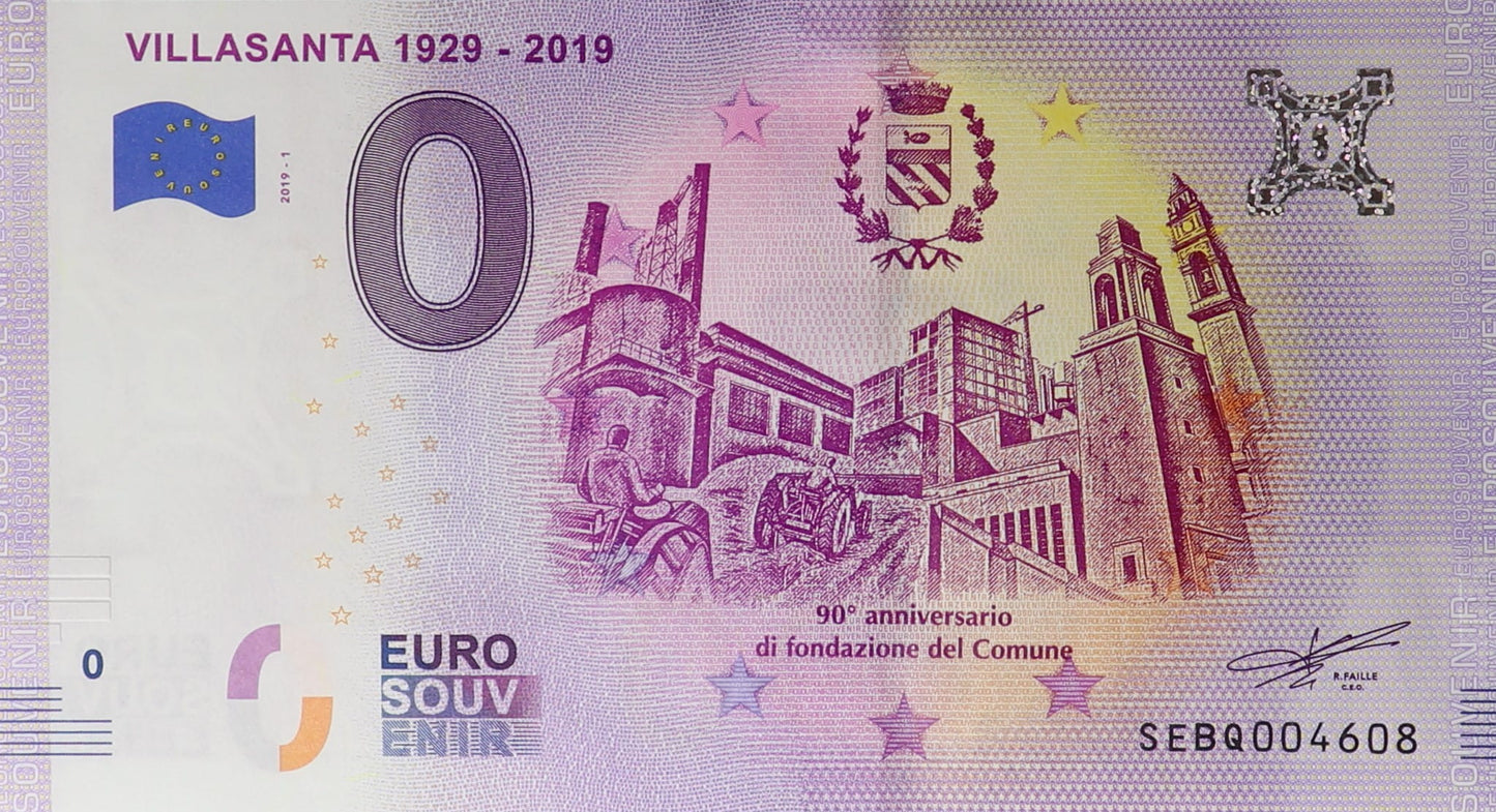0 Euro - Villasanta 1929-2019 - Włochy - 2019
