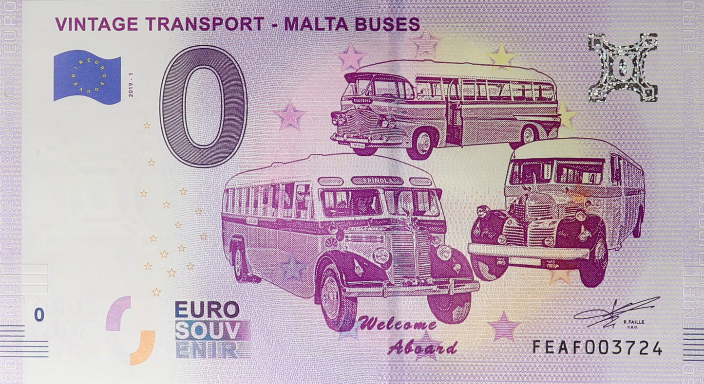 0 Euro - Vintage Transport - Malta Buses - Malta - 2019