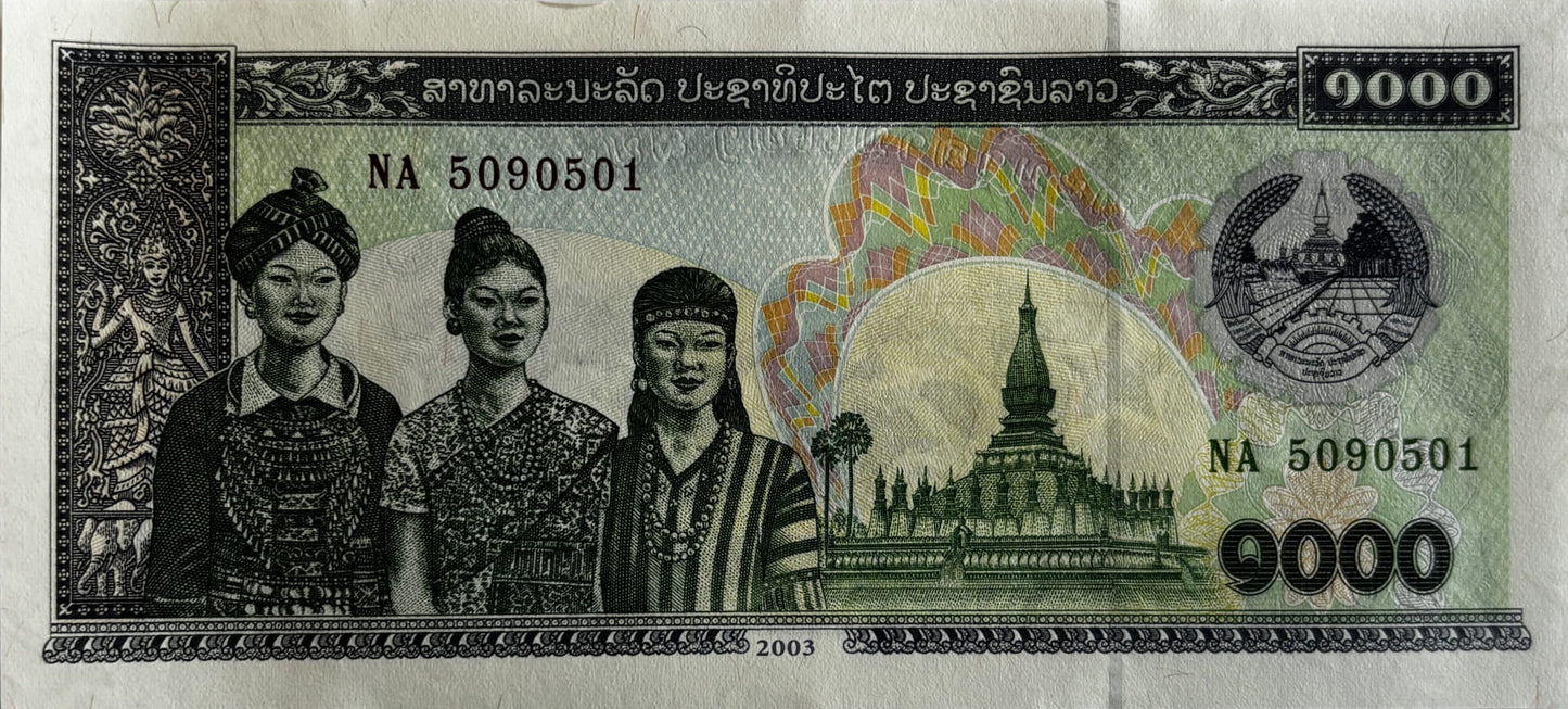 1000 Kip - Laos - 2003 rok