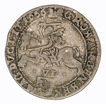 Szóstak 1666 Jan Kazimierz Wilno