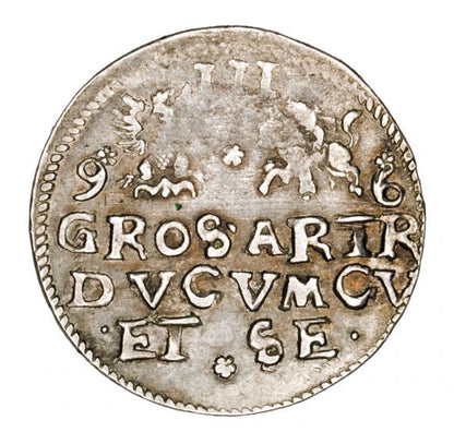 Trojak 1596 Fryderyk Kettler Księstwo Kurlandzkie Mitawa