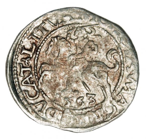 Półgrosz 1563 Zygmunt II August Litwa Wilno