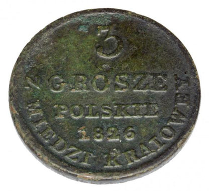 3 grosze 1826 Mikołaj I Romanow Królestwo Polskie Warszawa