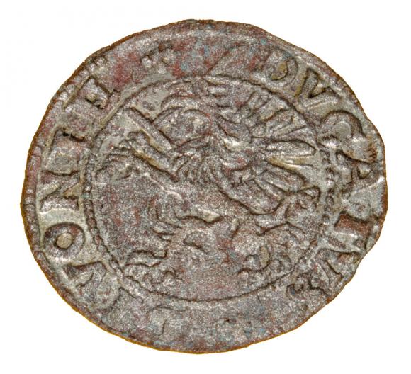 Szeląg 1572 Jan Hieronim Chodkiewicz Inflanty Dahlen