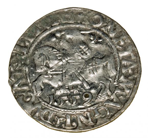 Półgrosz 1559 Zygmunt II August Wilno