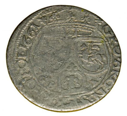 Szóstak 1661 Jan Kazimierz Polska Lwów