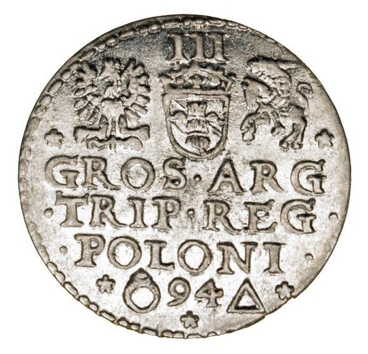 Trojak 1594 Zygmunt III Waza Polska Malbork