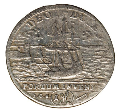 Grosz 1717 August II Mocny Polska Drezno