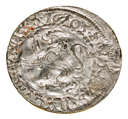 Szeląg 1605 Fryderyk i Wilhelm Kettler Księstwo Kurlandzkie Mitawa