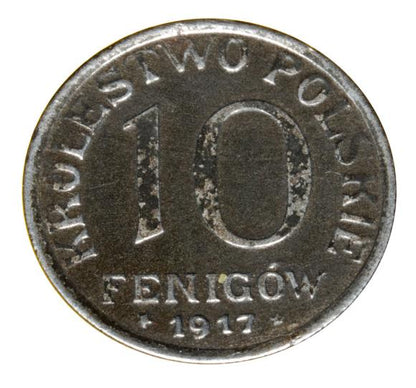 10 fenigów 1917 Królestwo Polskie Stuttgart