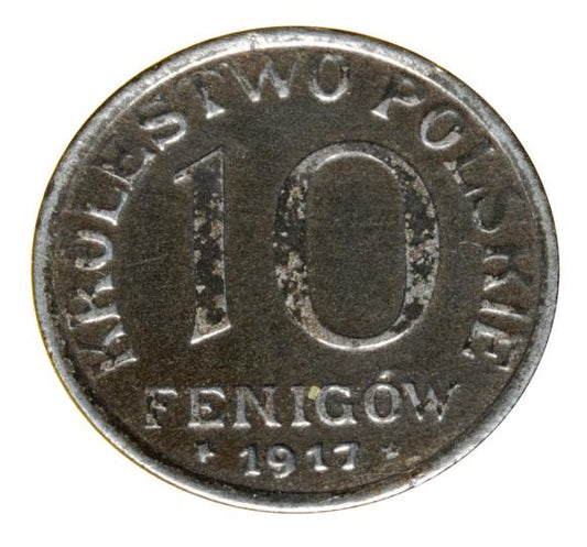 10 fenigów 1917 Królestwo Polskie Stuttgart