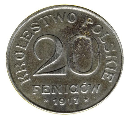 20 fenigów 1917 Królestwo Polskie Stuttgart