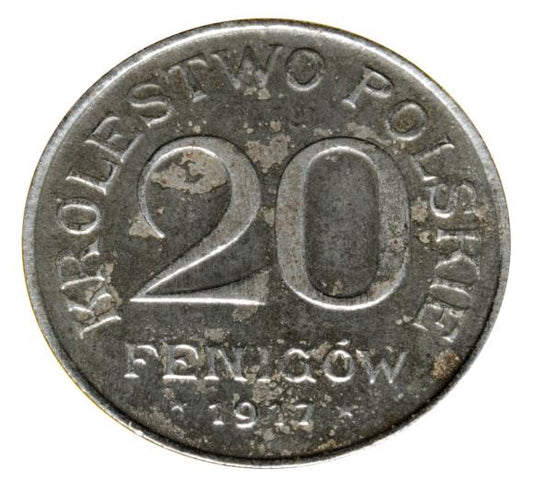 20 fenigów 1917 Królestwo Polskie Stuttgart