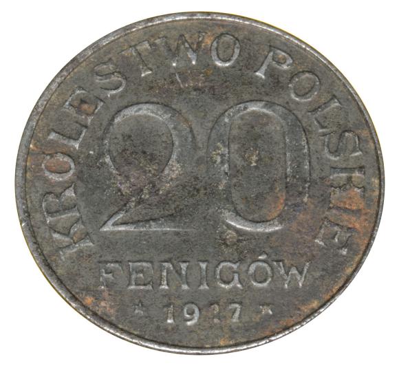 20 fenigów 1917 Królestwo Polskie Stuttgart