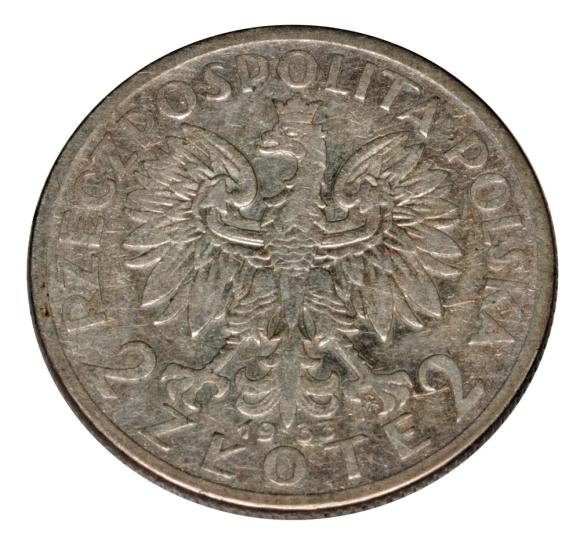2 złote 1933 II RP Głowa kobiety Warszawa
