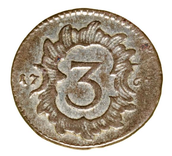 3 halerze 1763 August III Polska Grunthal