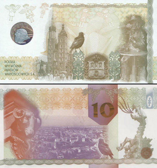 Kraków - banknot testowy PWPW