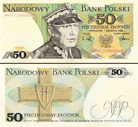 Banknot 50 zł 1988 rok