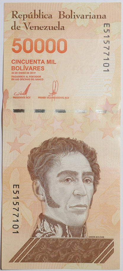50000 Boliwarów - Wenezuela - 2019 rok