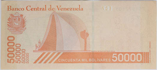 50000 Boliwarów - Wenezuela - 2019 rok