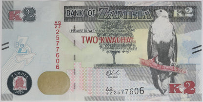 2 Kwacha - Zambia - 2022 rok